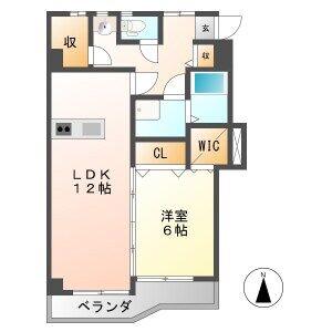 杉山第一ビル(1LDK/4階)の間取り写真