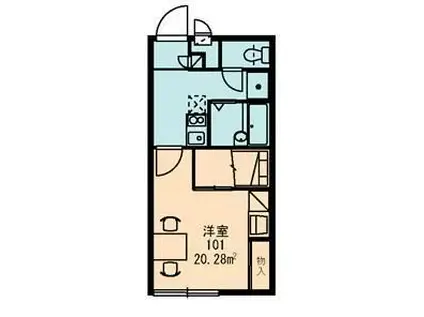 レオパレス豊III(1K/1階)の間取り写真