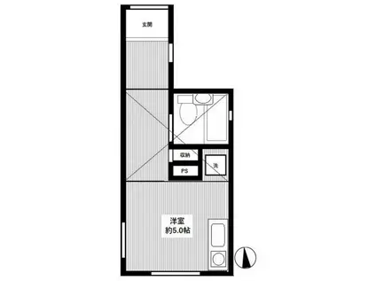 F-STYLE十条(ワンルーム/1階)の間取り写真