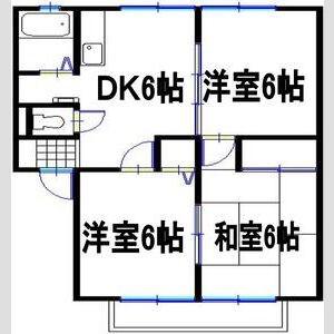 ウィンディア玉手(3DK/1階)の間取り写真