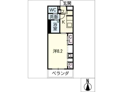 リブリ・名古屋(1K/3階)の間取り写真