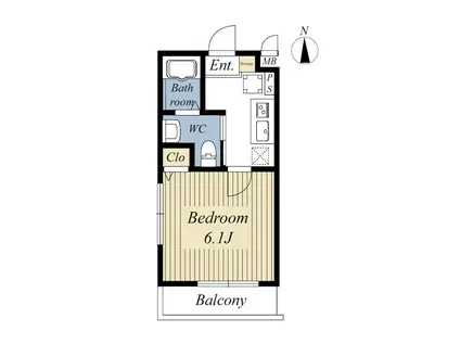 MAISON DE CALME(1K/3階)の間取り写真