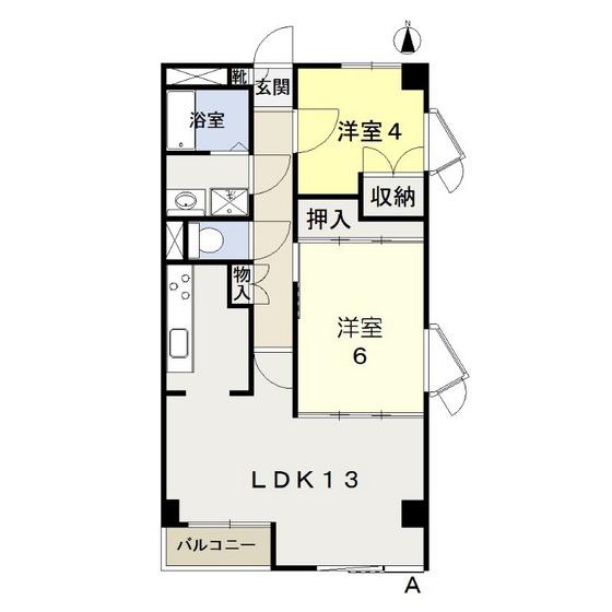 ヴィラ・ノーバ(2LDK/3階)の間取り写真
