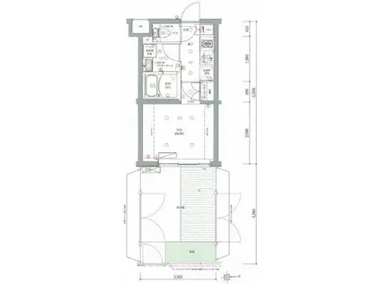 MAXIV HY′S 高砂AZ(1K/1階)の間取り写真