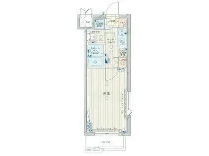 ルーブル新宿西落合七番館(1K/1階)の間取り写真