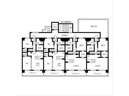 Y&M 祇園(1LDK/4階)の間取り写真