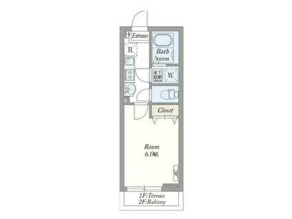 MAISON DE TSURUSE(1K/1階)の間取り写真