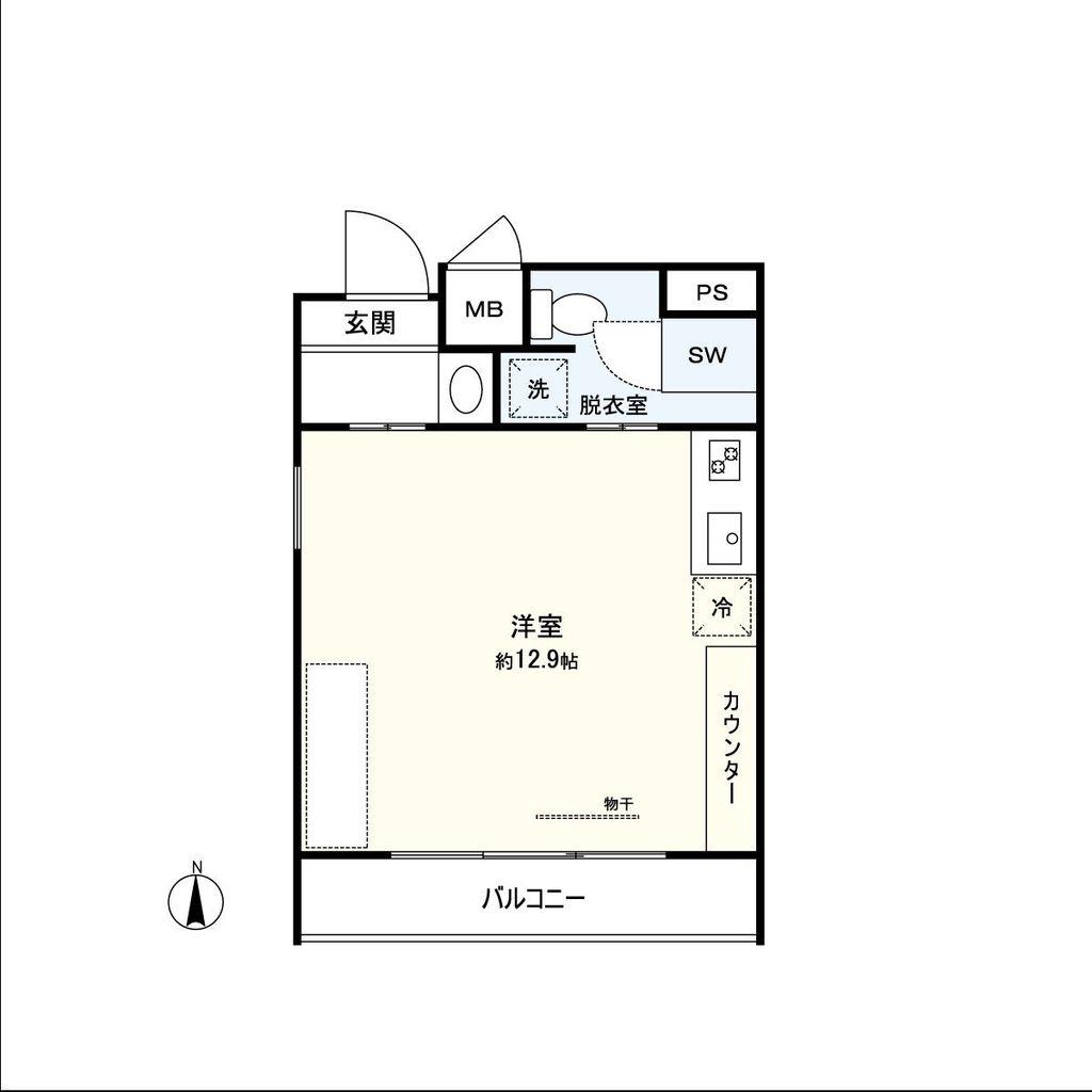 DECOLLO(ワンルーム/3階)の間取り写真