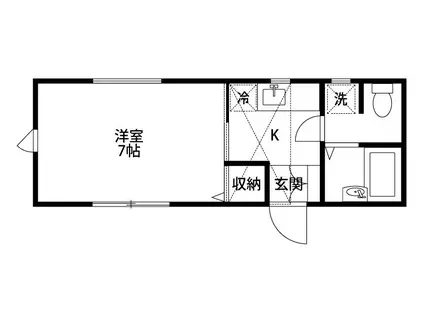 アルビ関屋本村(1K/1階)の間取り写真