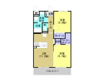 Y&Mプログレス(2LDK/3階)の間取り写真