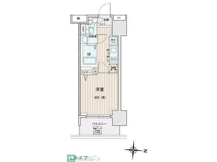 エスティメゾン錦糸町II(1K/5階)の間取り写真