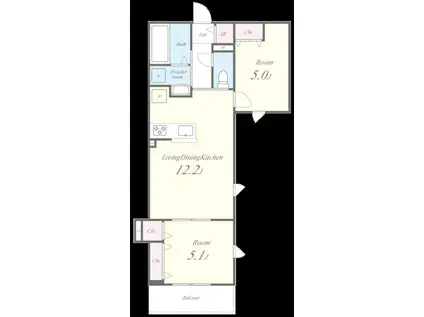 キルシュ元町(2LDK/3階)の間取り写真