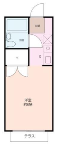 ジュネパレス 藤沢 第11(ワンルーム/1階)の間取り写真