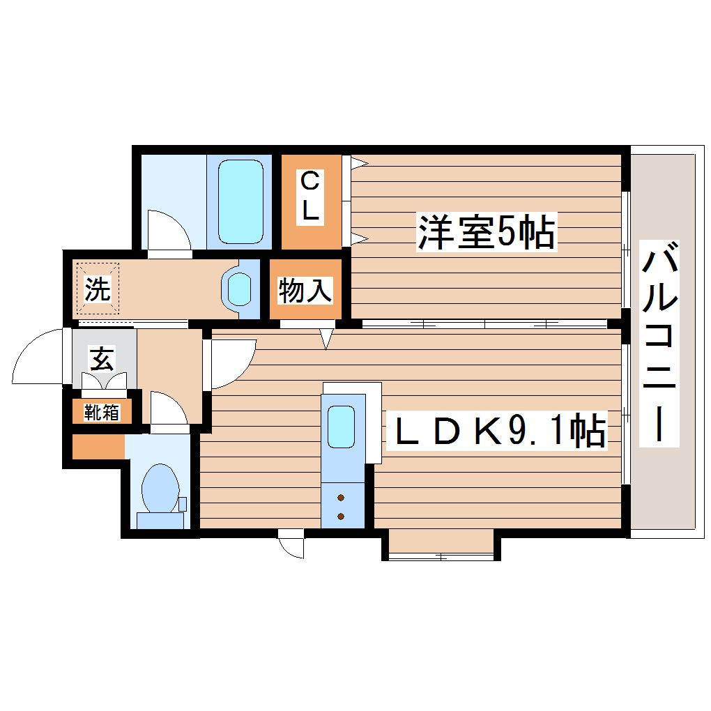 MCHATELET(1LDK/5階)の間取り写真