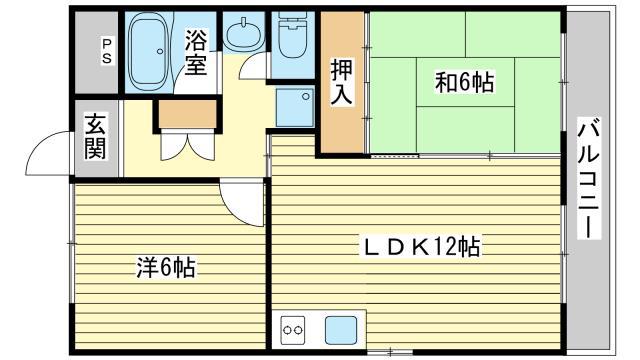 セルジュYS網干(2LDK/3階)の間取り写真