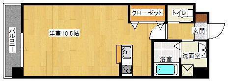 ロイヤルシャトー大須(1K/6階)の間取り写真