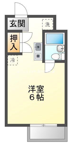 アメニティコウヤマ第6ガーデン(ワンルーム/2階)の間取り写真
