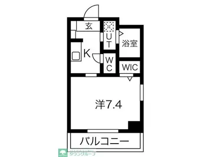 UNROOM(1K/3階)の間取り写真