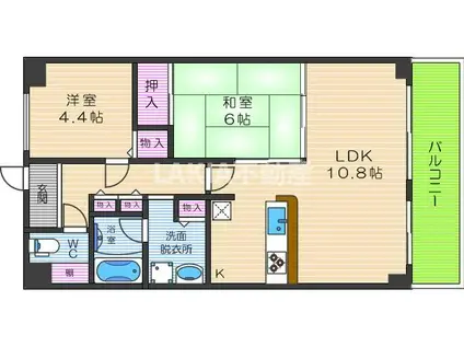 アートメゾン播磨(2LDK/2階)の間取り写真