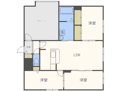RAPHLES(3LDK/1階)の間取り写真