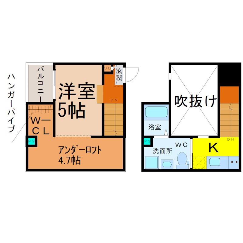コンチェルト M(1K/1階)の間取り写真