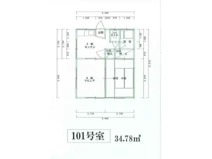 ブレス湘南(2DK/1階)の間取り写真