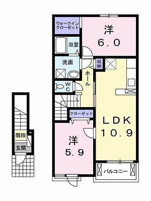 バンテ フォルトゼッツェン(2LDK/2階)の間取り写真