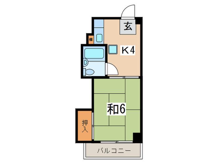 井上ビル(1K/3階)の間取り写真