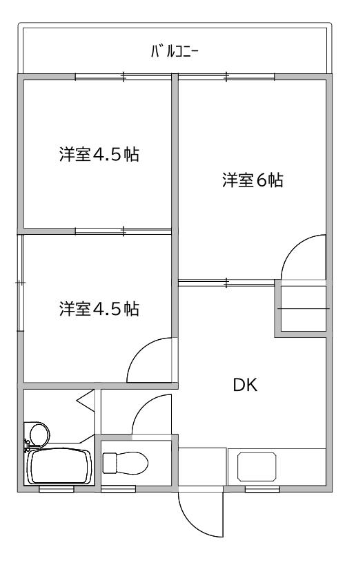 ロイヤルパレス彩佳B棟(3DK/2階)の間取り写真