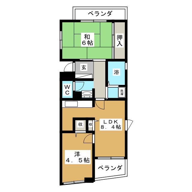 リバーシティ五番館(2LDK/2階)の間取り写真