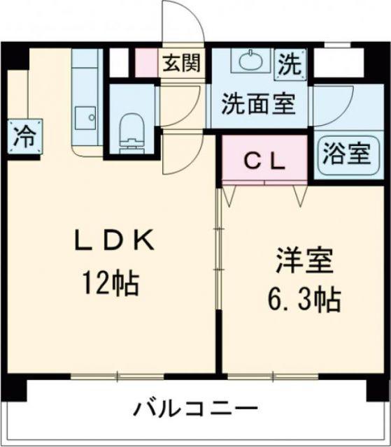 パラッツォ・アルモーニア(1LDK/3階)の間取り写真