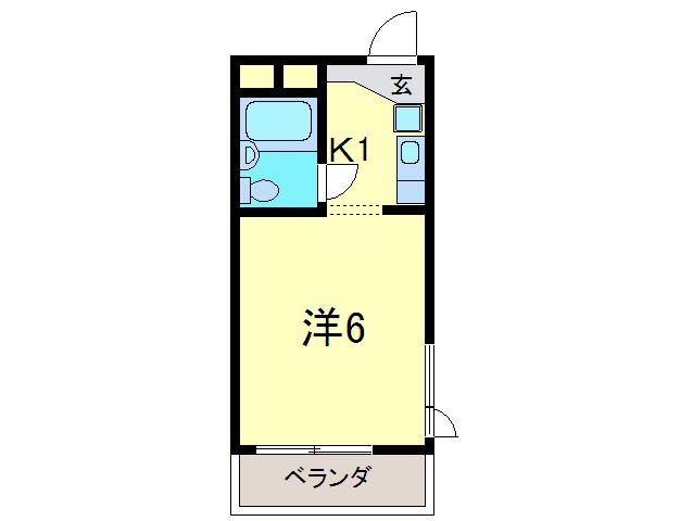 ダイドーメゾン西宮北口III(1K/2階)の間取り写真