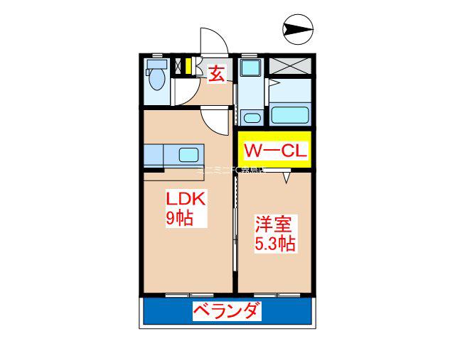 グランドメゾン住吉C棟(1LDK/3階)の間取り写真