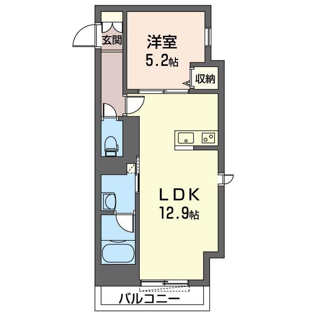 PREMIAS(1LDK/2階)の間取り写真