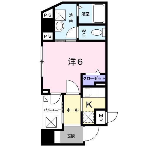 阪急千里線 吹田駅(阪急) 徒歩13分 4階建 築16年(1K/1階)の間取り写真