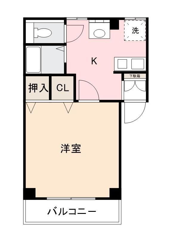 太田ハイツ(1DK/3階)の間取り写真