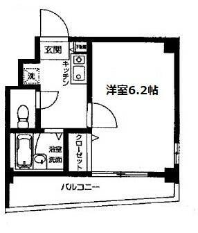 メゾン石神東池袋(1K/2階)の間取り写真