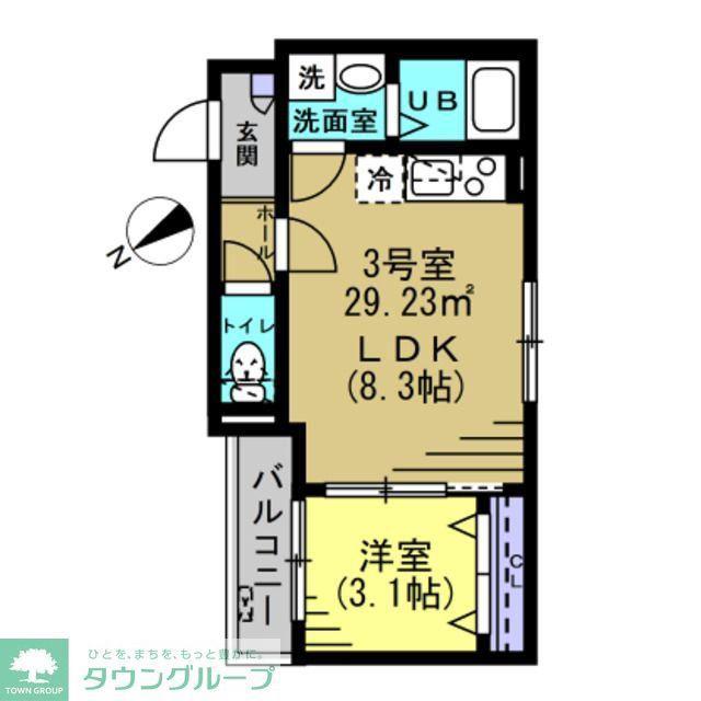 DK新松戸I(1LDK/1階)の間取り写真