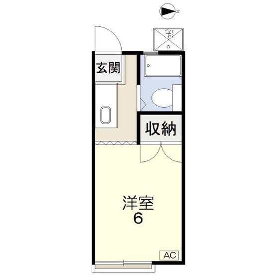 プチメゾン美(ワンルーム/2階)の間取り写真