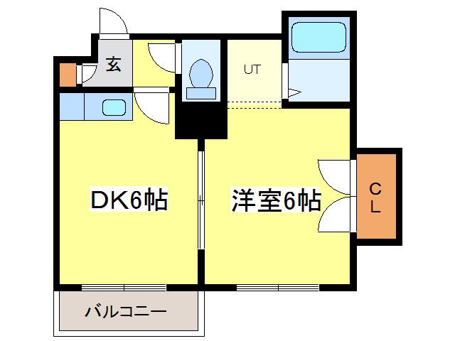 ピオネーロN16(1DK/4階)の間取り写真
