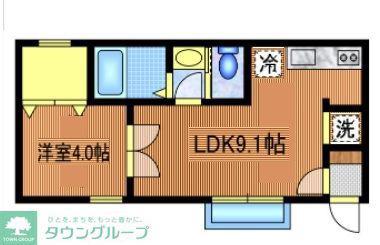 西武新宿線 東伏見駅 徒歩12分 2階建 築5年(1LDK/2階)の間取り写真