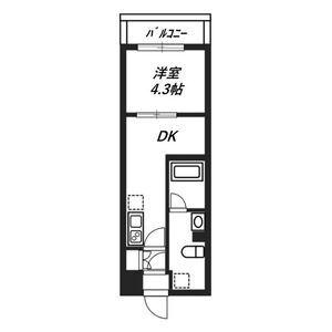 リヴシティ八王子(1DK/3階)の間取り写真