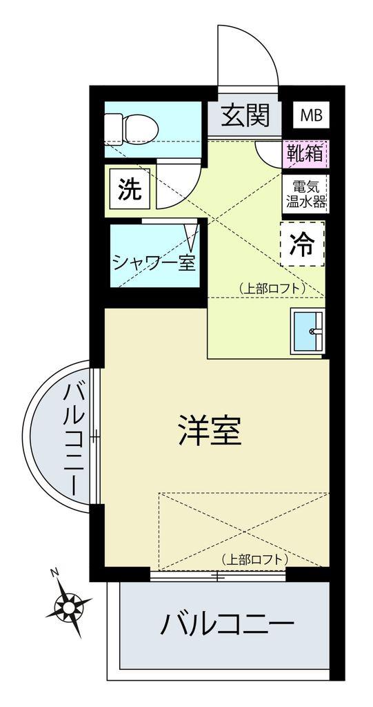 コットンハウス(ワンルーム/5階)の間取り写真