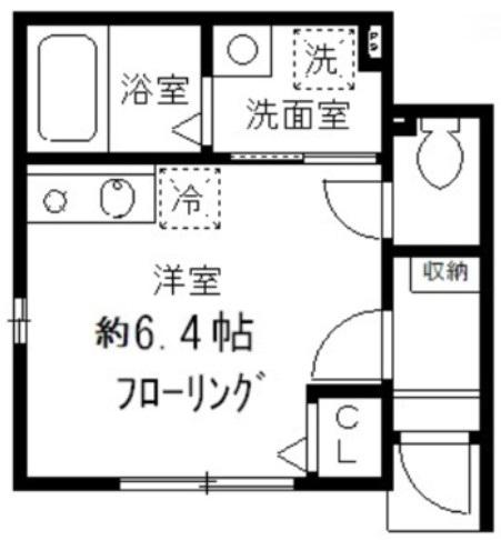 マ・メゾン・クレフ(ワンルーム/1階)の間取り写真