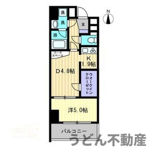 リアライズ瓦町(1LDK/8階)の間取り写真