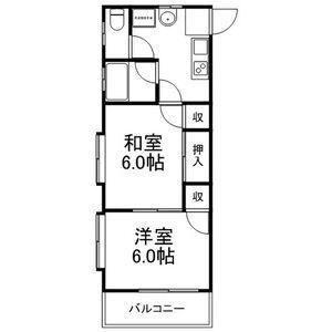 岡崎第8東海ビル(2K/4階)の間取り写真