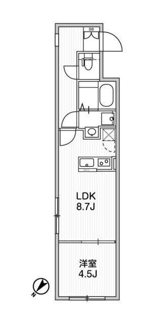 アグライア千石ドゥ(1LDK/4階)の間取り写真