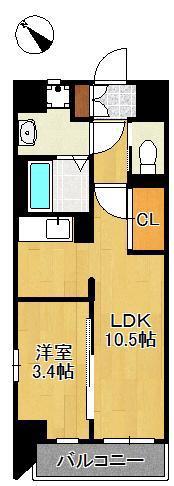 THE APARTMENT開(1LDK/2階)の間取り写真