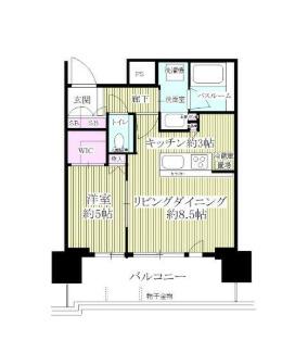 品川イーストシティタワー(1LDK/4階)の間取り写真