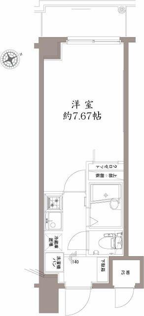VERONA白金(1K/2階)の間取り写真